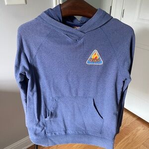 REI blue hoodie